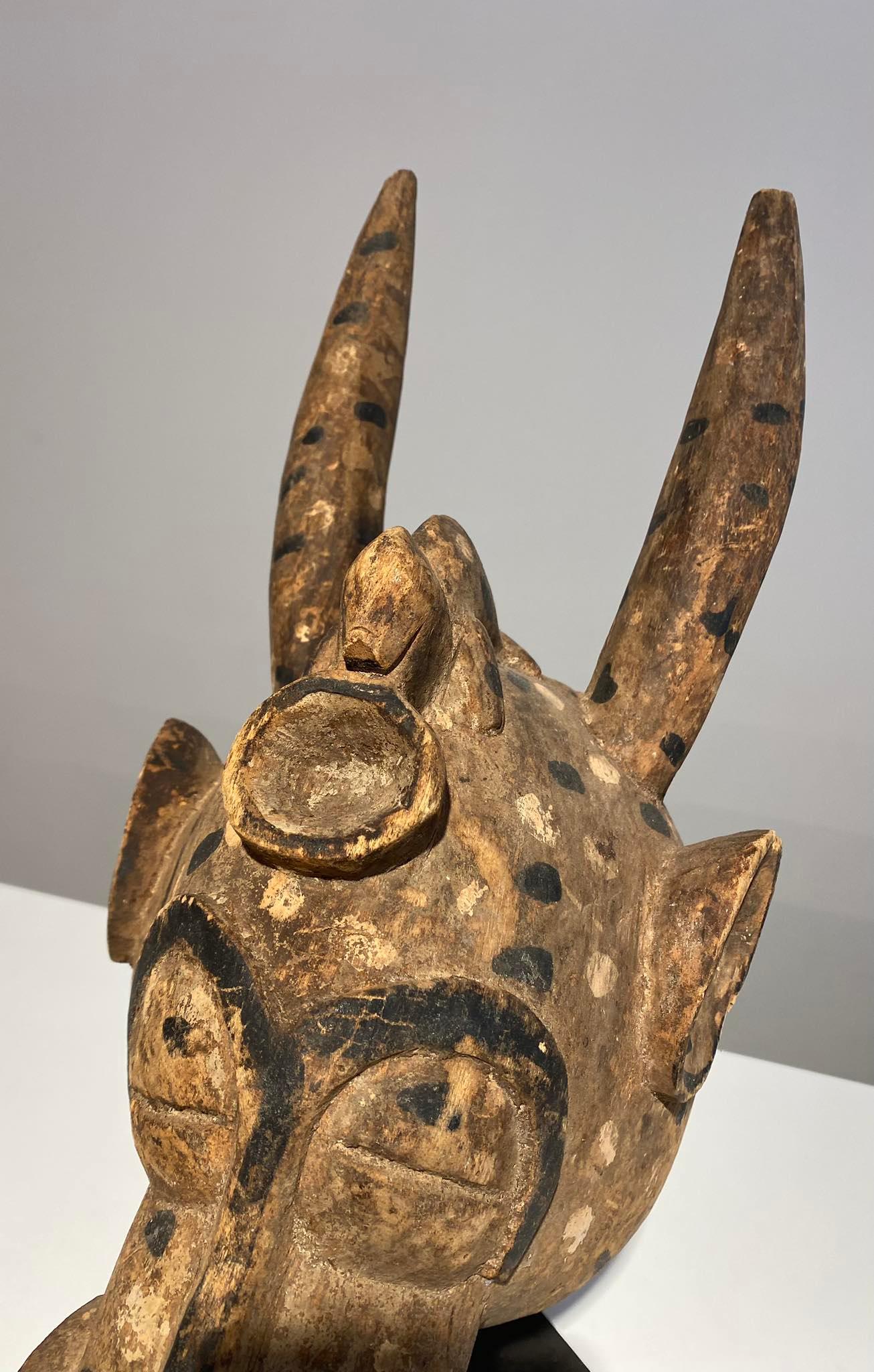 Antica maschera zoomorfa Senufo Kponyungo Poro Costa d'Avorio Inizio XX secolo / A in vendita 1