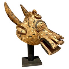 Ancient Zoomorphic Mask Senufo Kponyungo Poro Ivory Coast Early 20th Century / A