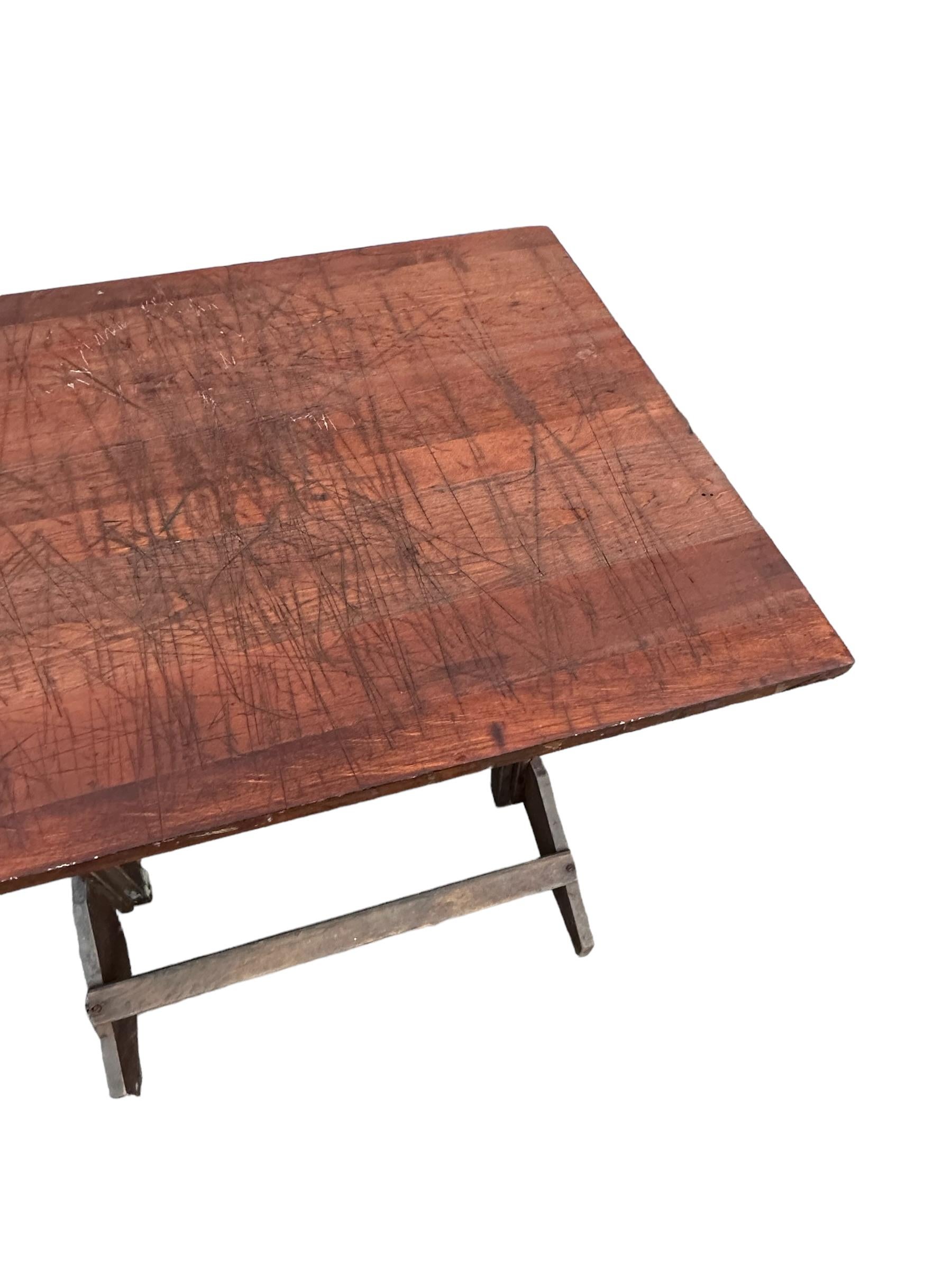 Anco Bilt Antique Solid Wood Adjustable Drafting Table 1