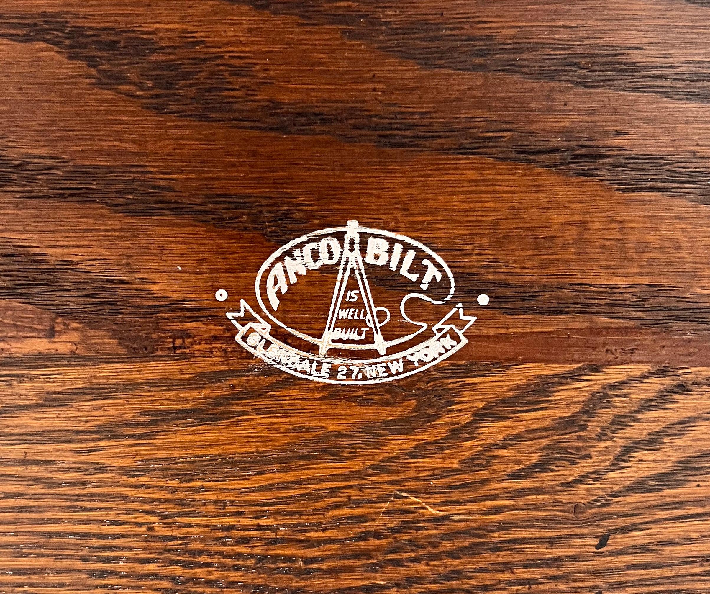 ANCO BILT Mid 20th Century Oak & Pine Drafting Table For Sale 2