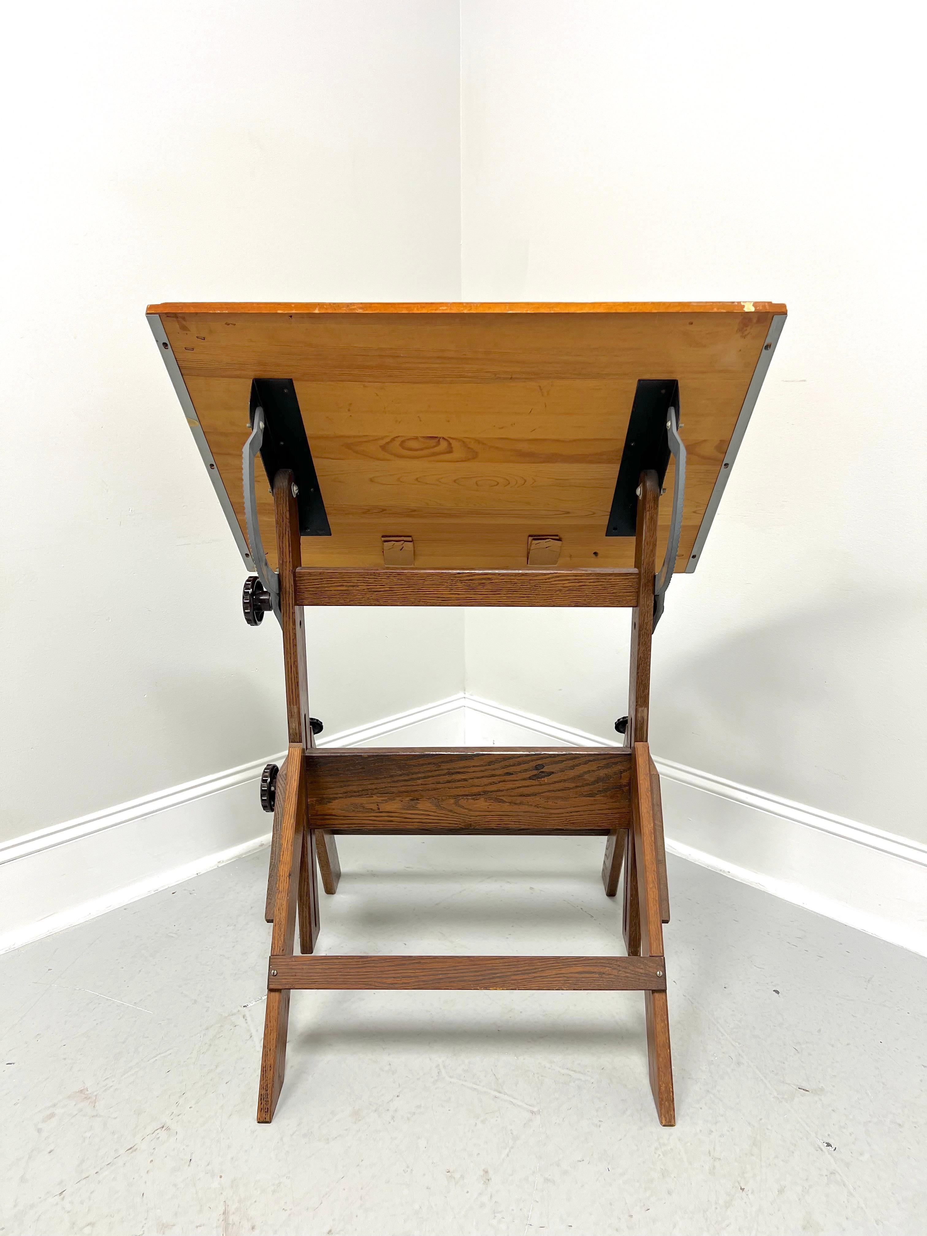 Mid-Century Modern ANCO BILT Mid 20th Century Oak & Pine Drafting Table For Sale