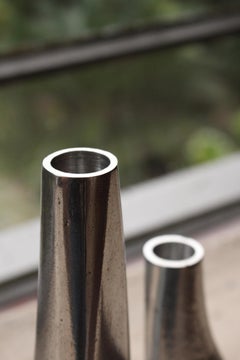 Âncora Candle Holder in Semi Polished Aluminum Handcrafted in Portugal by Origin