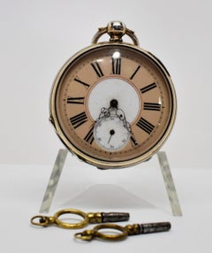 Ancre DePrecision Key Wind Sterling Silver Antique Pocket Watch