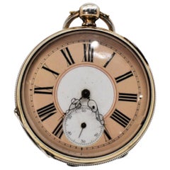 Ancre DePrecision Key Wind Sterling Silver Antique Pocket Watch