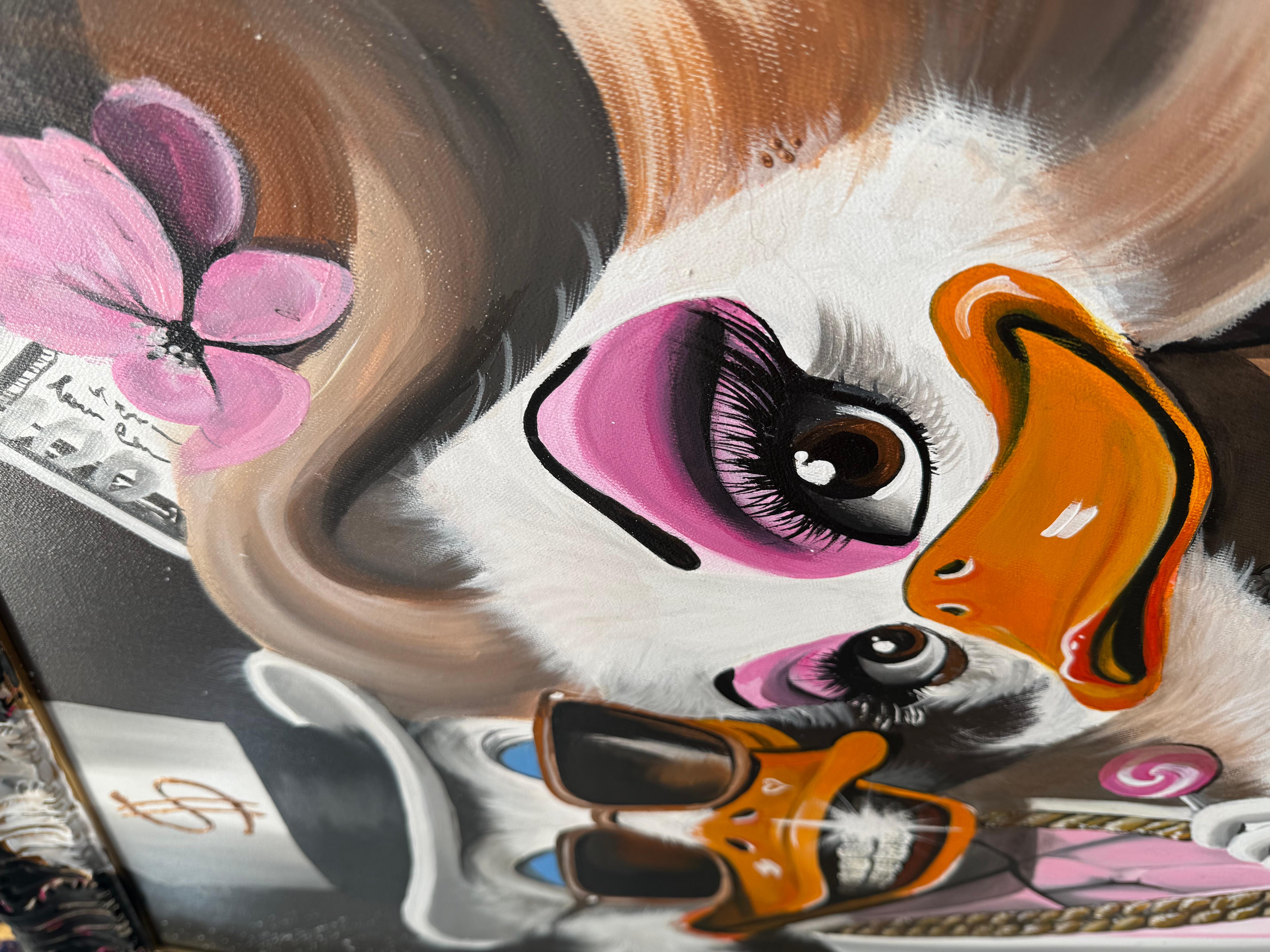 Diamond Ducks - Marilyn Monroe neu interpretiert – Painting von Ancsa Weide 