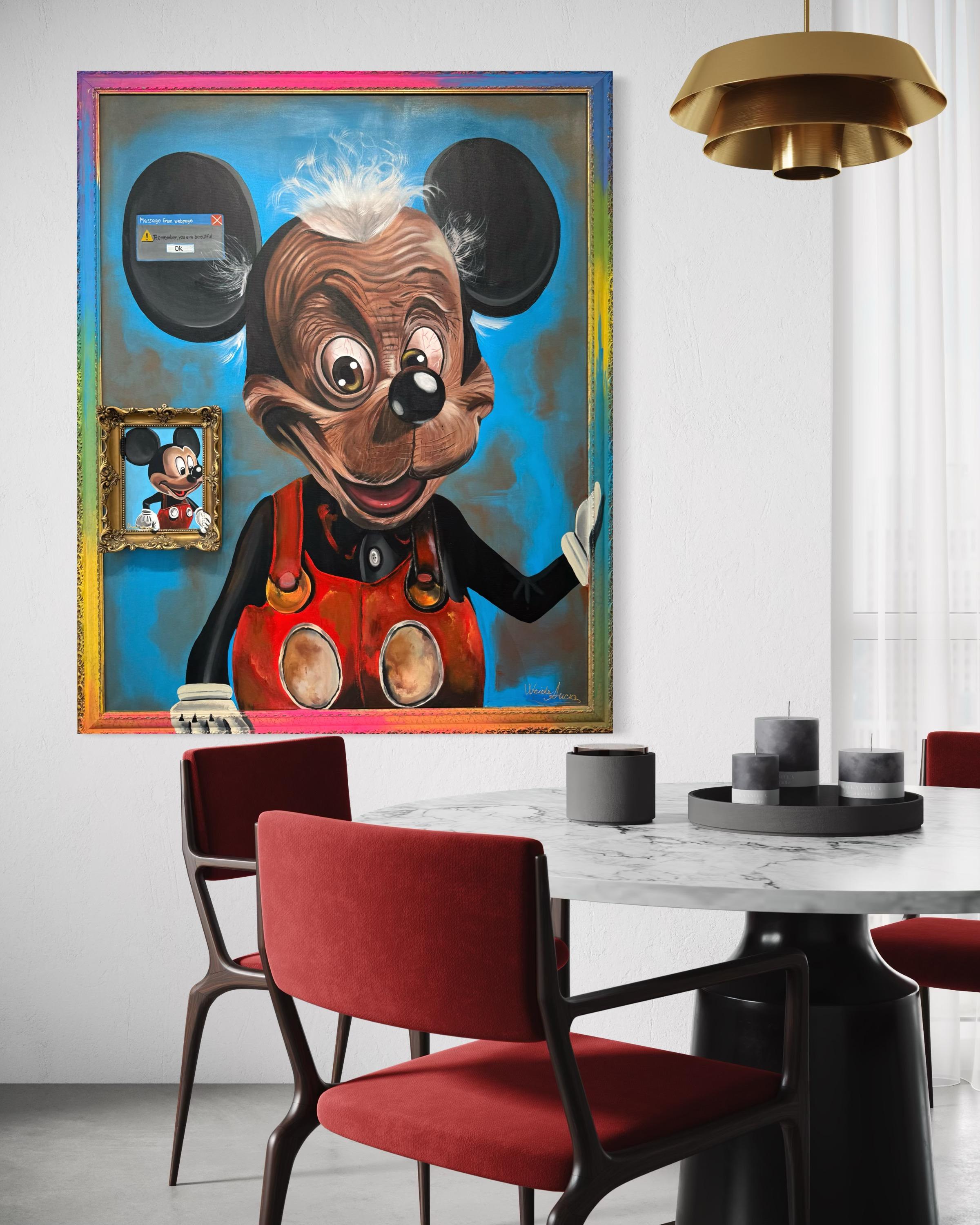 Mickey's Survivor Smile - Painting by Ancsa Weide 