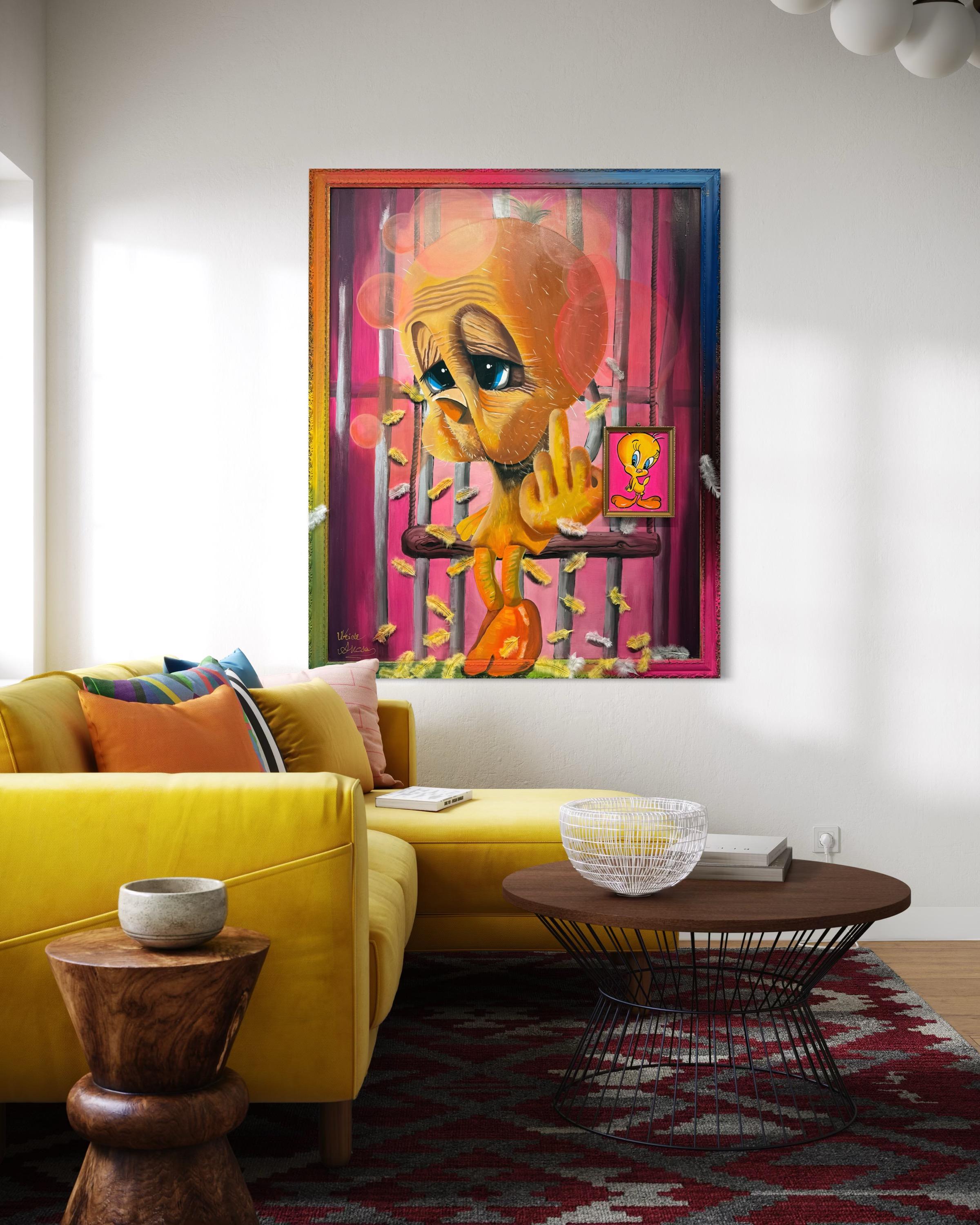 Silent Beak – The Freedom of a Retired Icon - Painting by Ancsa Weide 
