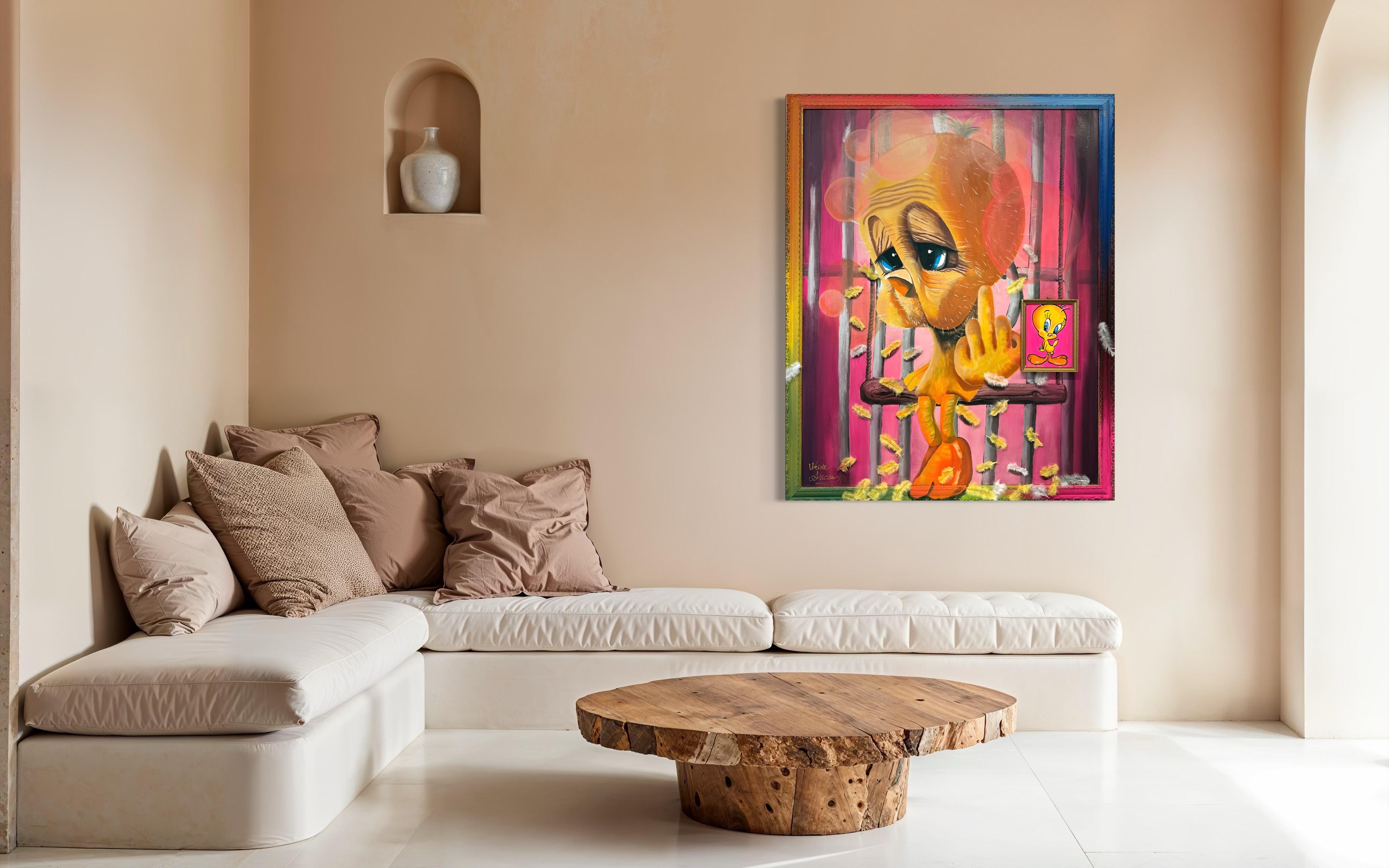 Silent Beak – The Freedom of a Retired Icon - Pop Art Painting by Ancsa Weide 