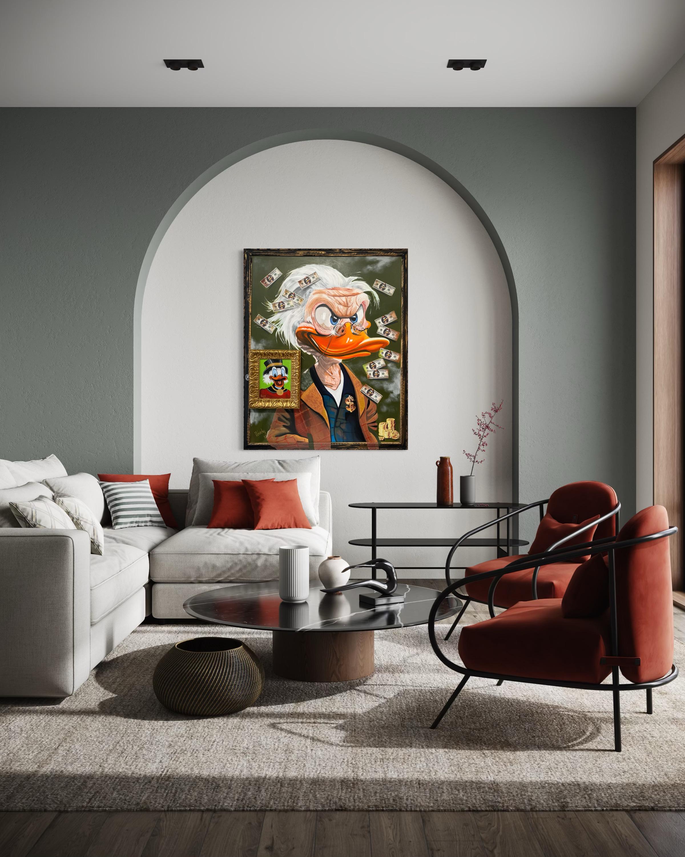 The End of the Collection - Black Portrait Painting by Ancsa Weide 