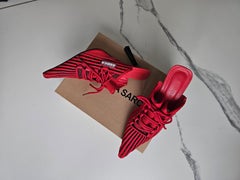 Ancuta Sarca R1 Sneaker Mules Heels Pumps Striped Red Size 40 EU 10 US New