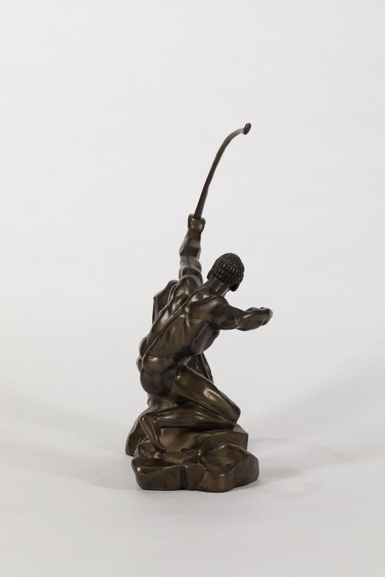 Hercule l'arc-bout - Art déco Sculpture par Émile Antoine Bourdelle