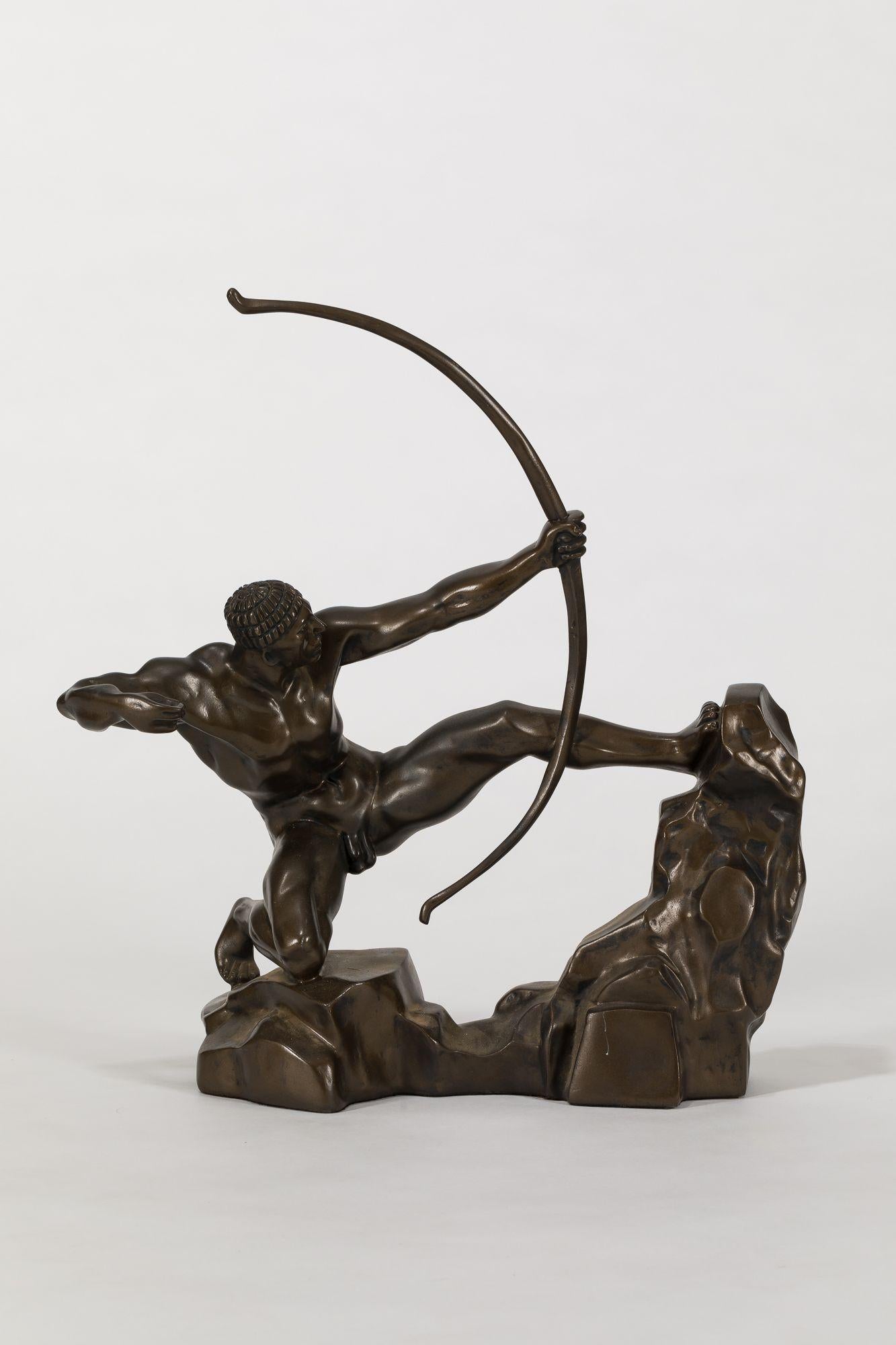 Émile Antoine Bourdelle Nude Sculpture - Hercules the Archer