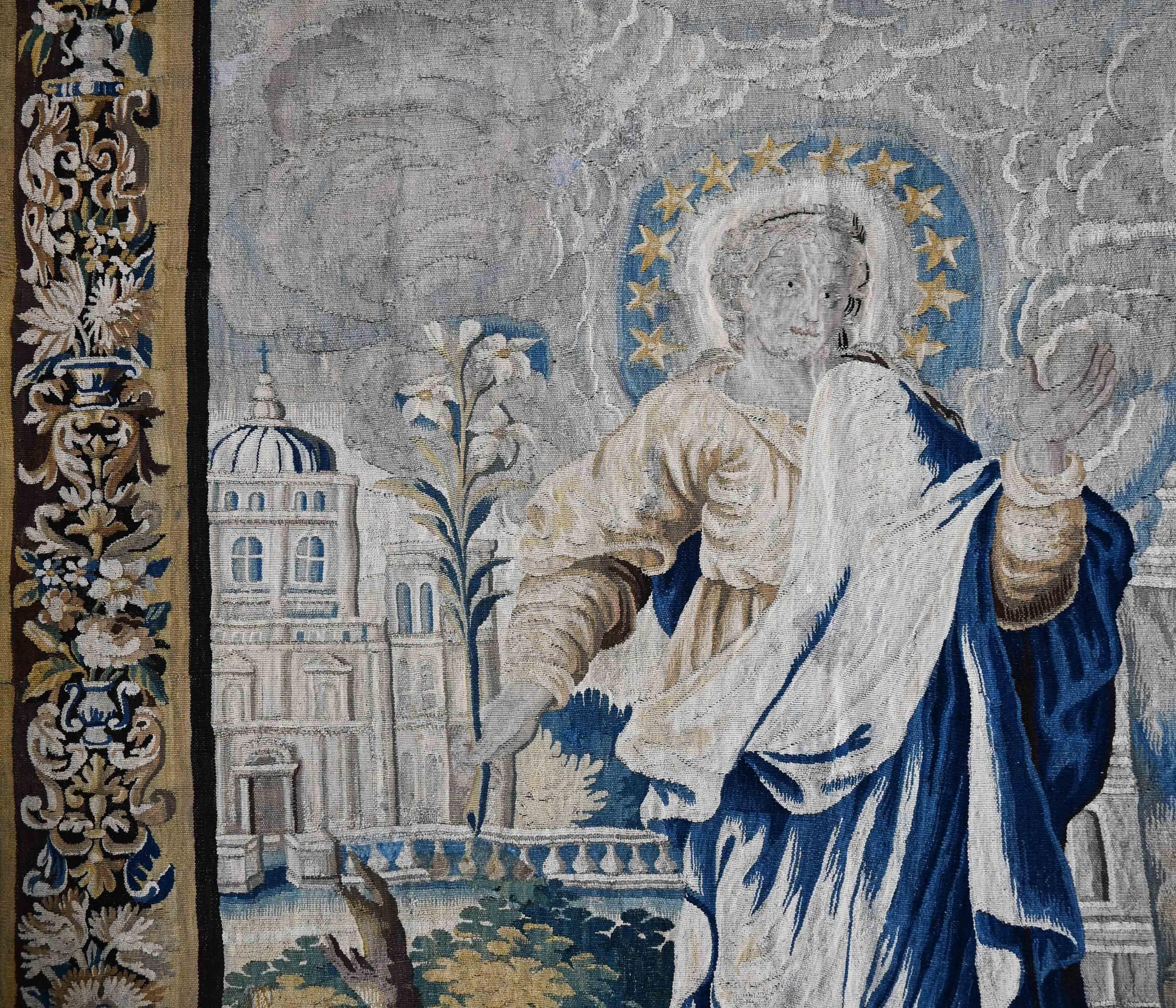 E un grande segno apparve nel cielo, Apocalisse 12 - Arazzo Fiammingo 17° N 1525 In condizioni ottime in vendita a Paris, FR