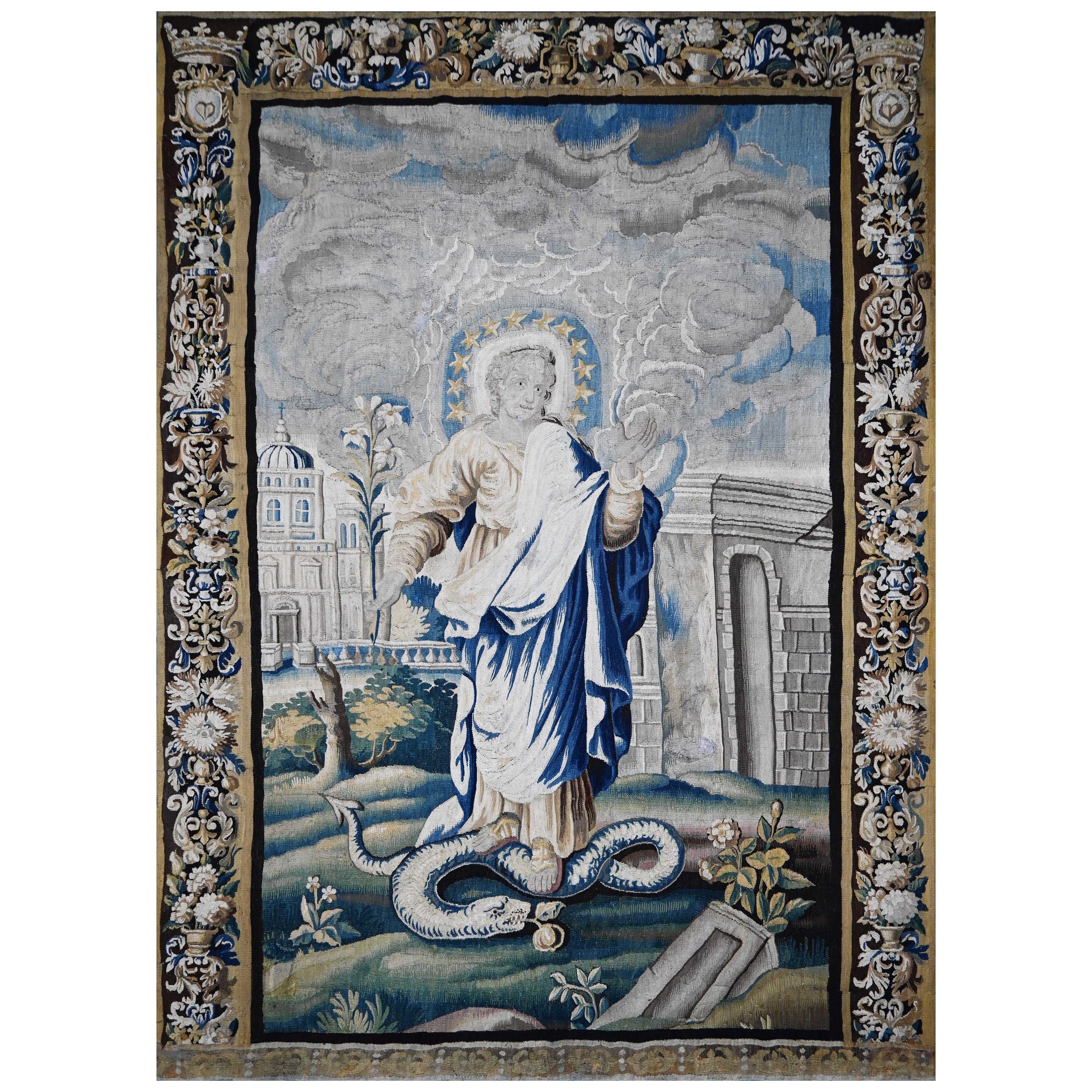 E un grande segno apparve nel cielo, Apocalisse 12 - Arazzo Fiammingo 17° N 1525 in vendita