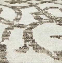 and Abstract Botanical Trellis Design Rug "Drift Trellis" by Doris Leslie Blau