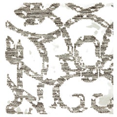 and Abstract Botanical Trellis Design Rug "Drift Trellis" by Doris Leslie Blau