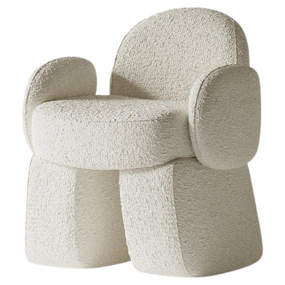 AND Armchair - White Bouclet by Hermhaus