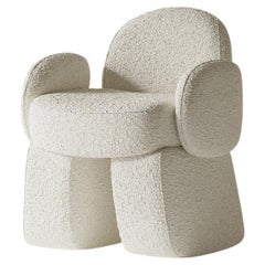 AND Armchair - White Bouclet by Hermhaus