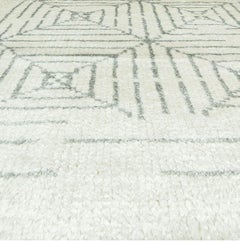 and Nested Square Hand-Loomed Design Rug "Quarry Grid" by Doris Leslie Blau