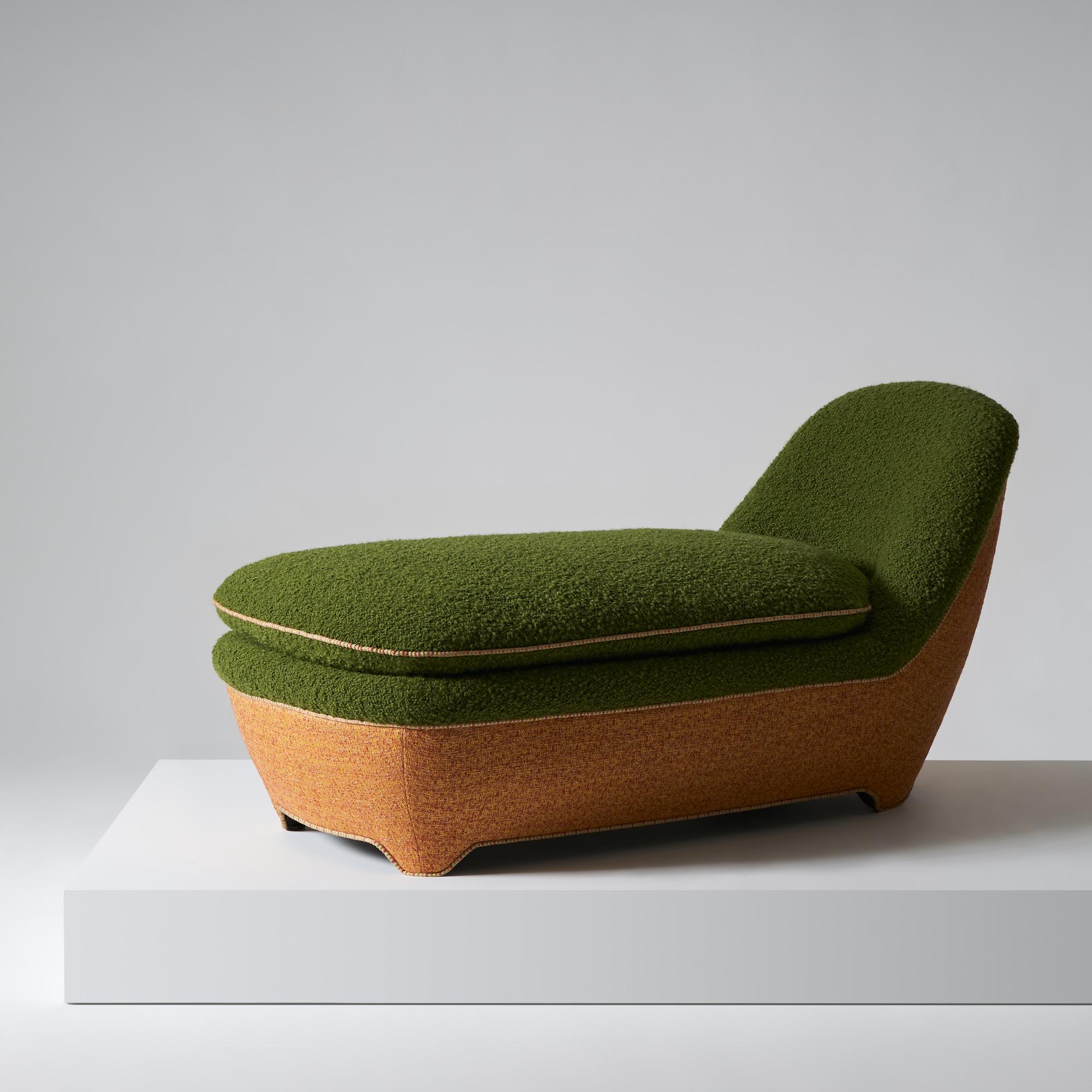 And objects, product design studio founded by Martin Brudnizki and Nick Jeanes based in London.

The Candover daybed is crafted from a solid beech timber frame and has an elevated cushion seat. Crafted by hand the daybed is wrapped to the floor in