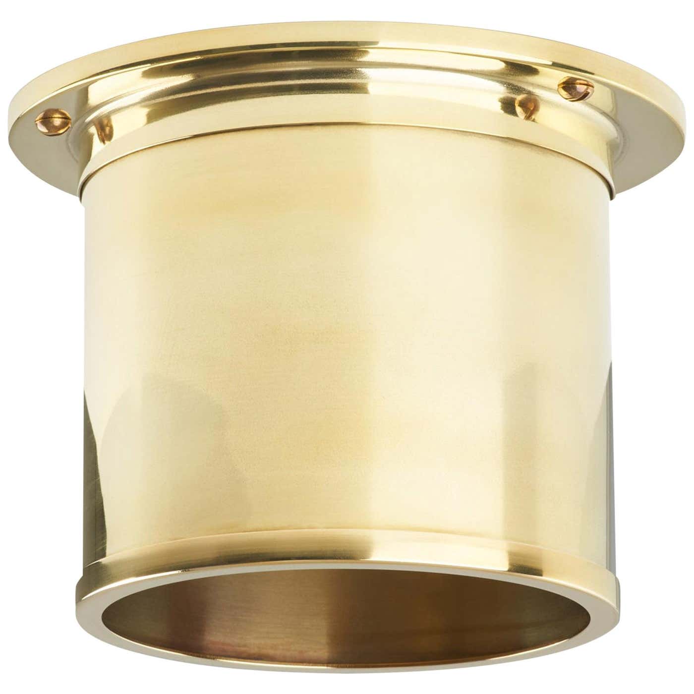 And Objects Compton Spot Diffuser, Polished Brass Recessed Spot Light ...