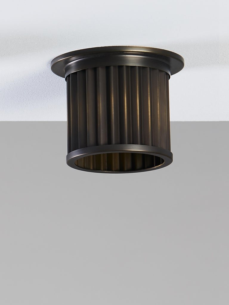 And Objects Littleton End Cap Spot Diffuser, Brass Bronze Recess Light