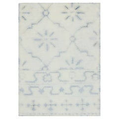 e il tappeto geometrico astratto blu ardesia "Slate Bloom" di Doris Leslie Blau
