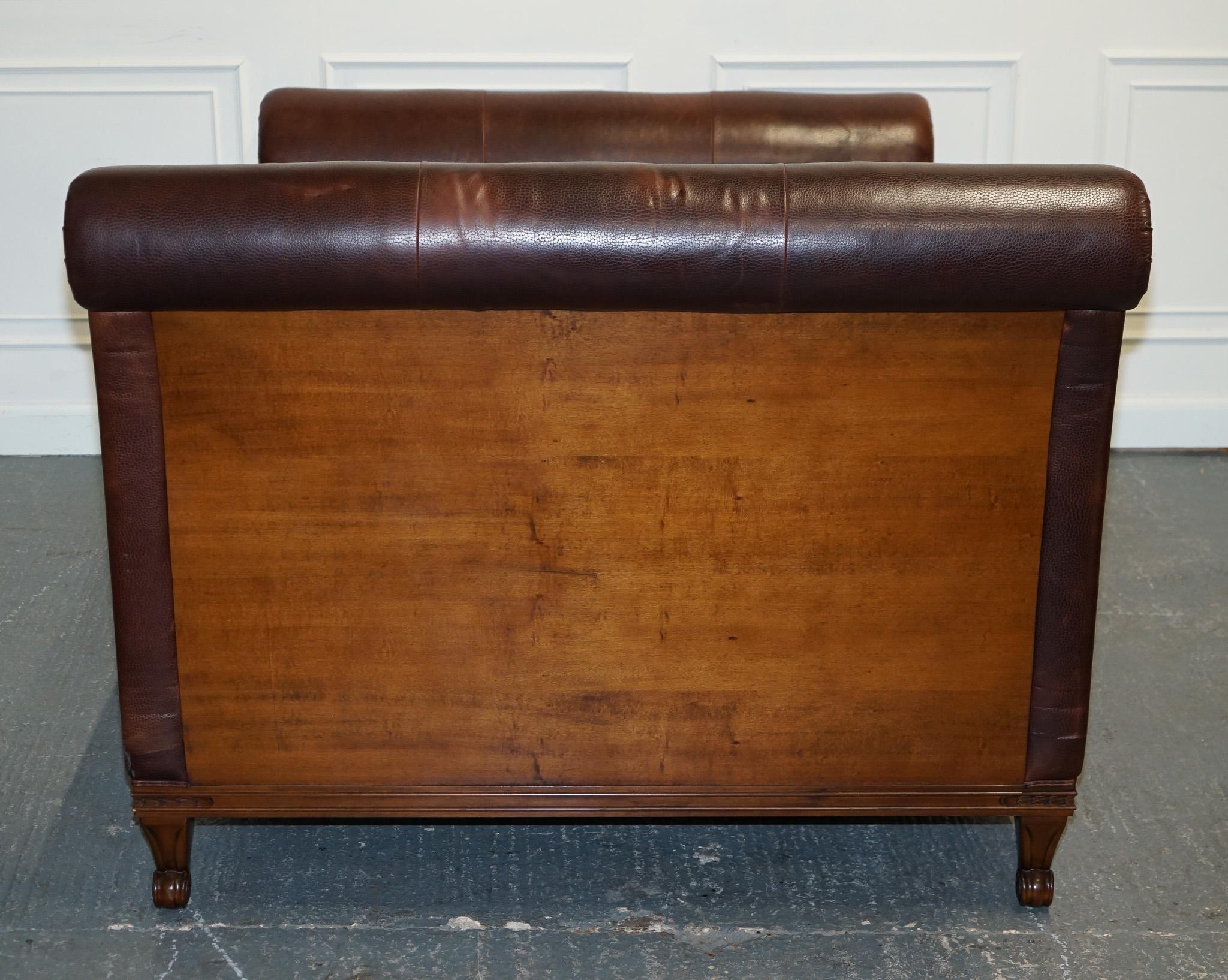 AND SO TO BED BONAPARTE KING SiZE CARVED WOOD LEATHER BED RRP £14000 For Sale 10
