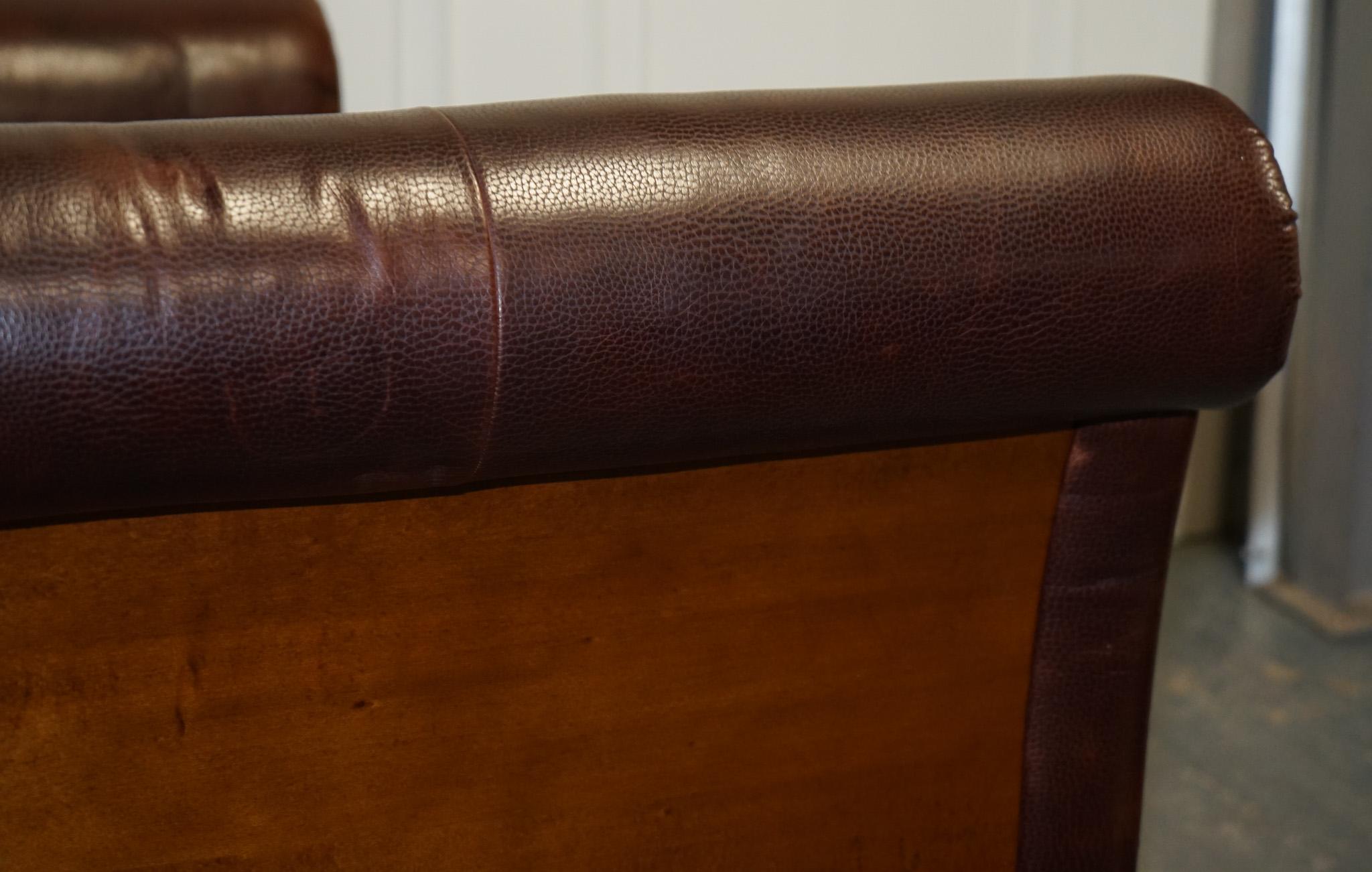 AND SO TO BED BONAPARTE KING SiZE CARVED WOOD LEATHER BED RRP £14000 For Sale 11