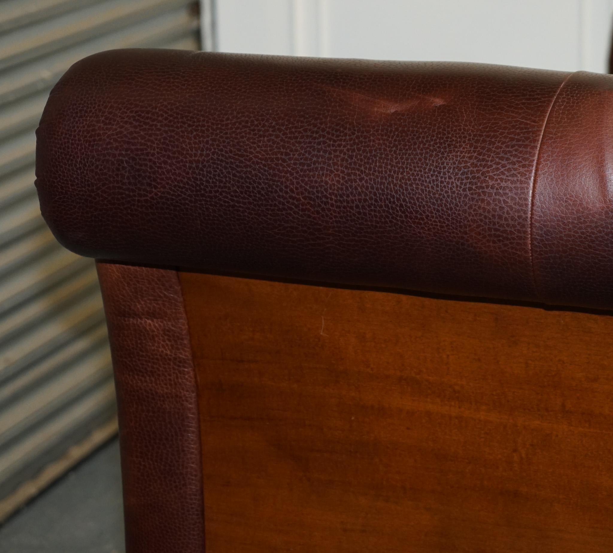 AND SO TO BED BONAPARTE KING SiZE CARVED WOOD LEATHER BED RRP £14000 For Sale 12