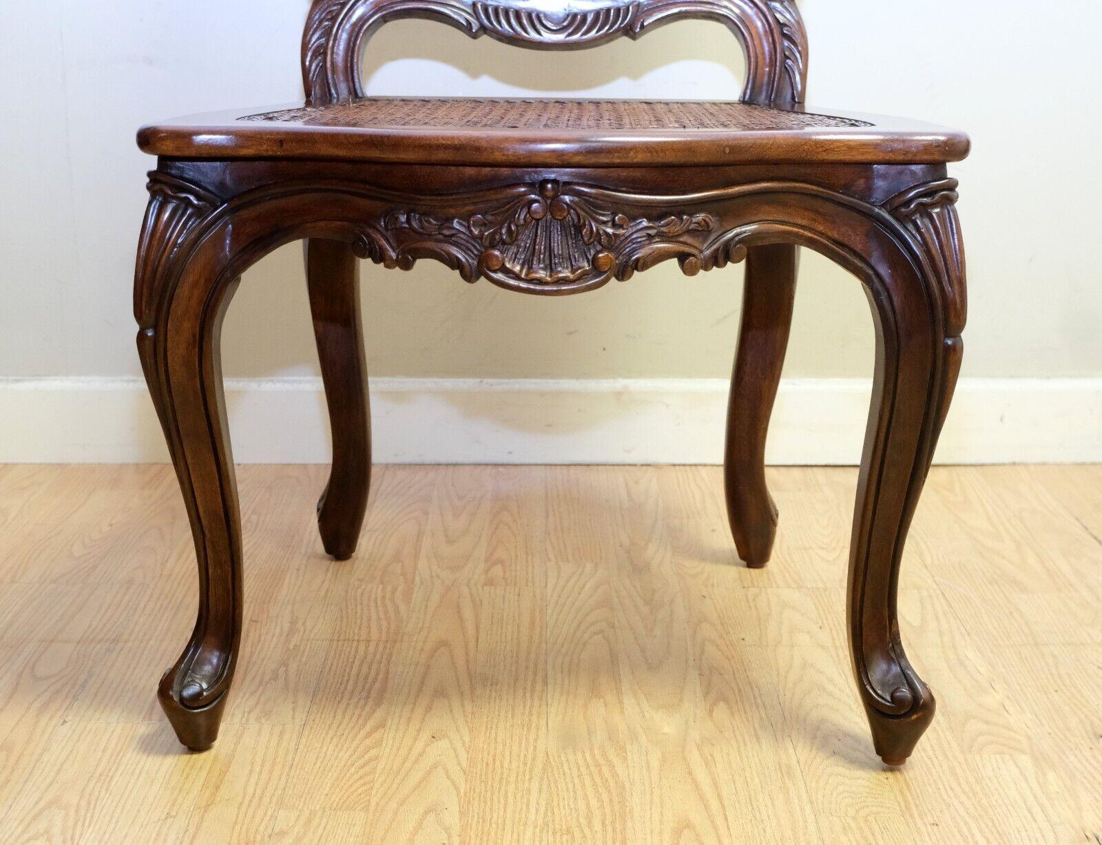 Hand-Crafted AND SO TO BED HAND CARVED BEECHWOOD CANE SEAT GORGEOUS OCCASIONAL CHAiR