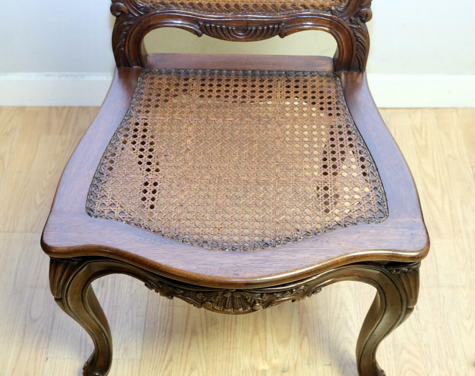 20th Century AND SO TO BED HAND CARVED BEECHWOOD CANE SEAT GORGEOUS OCCASIONAL CHAiR