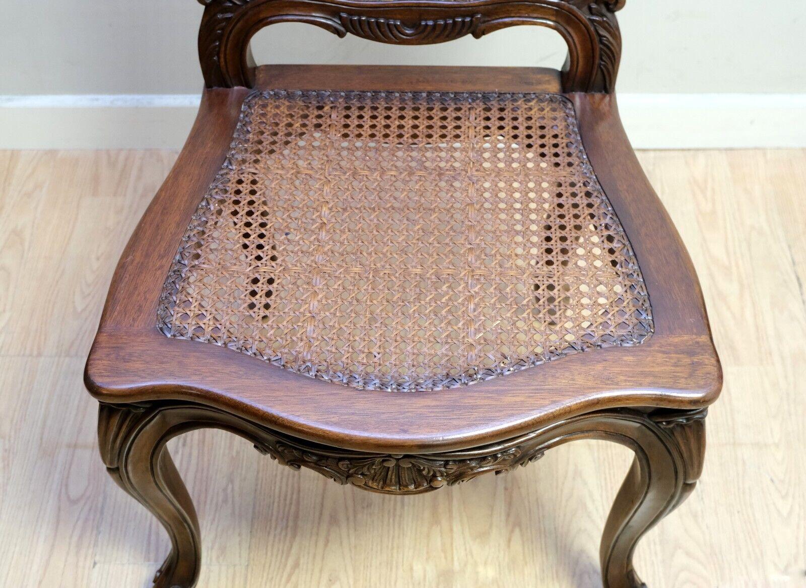 Beech AND SO TO BED HAND CARVED BEECHWOOD CANE SEAT GORGEOUS OCCASIONAL CHAiR