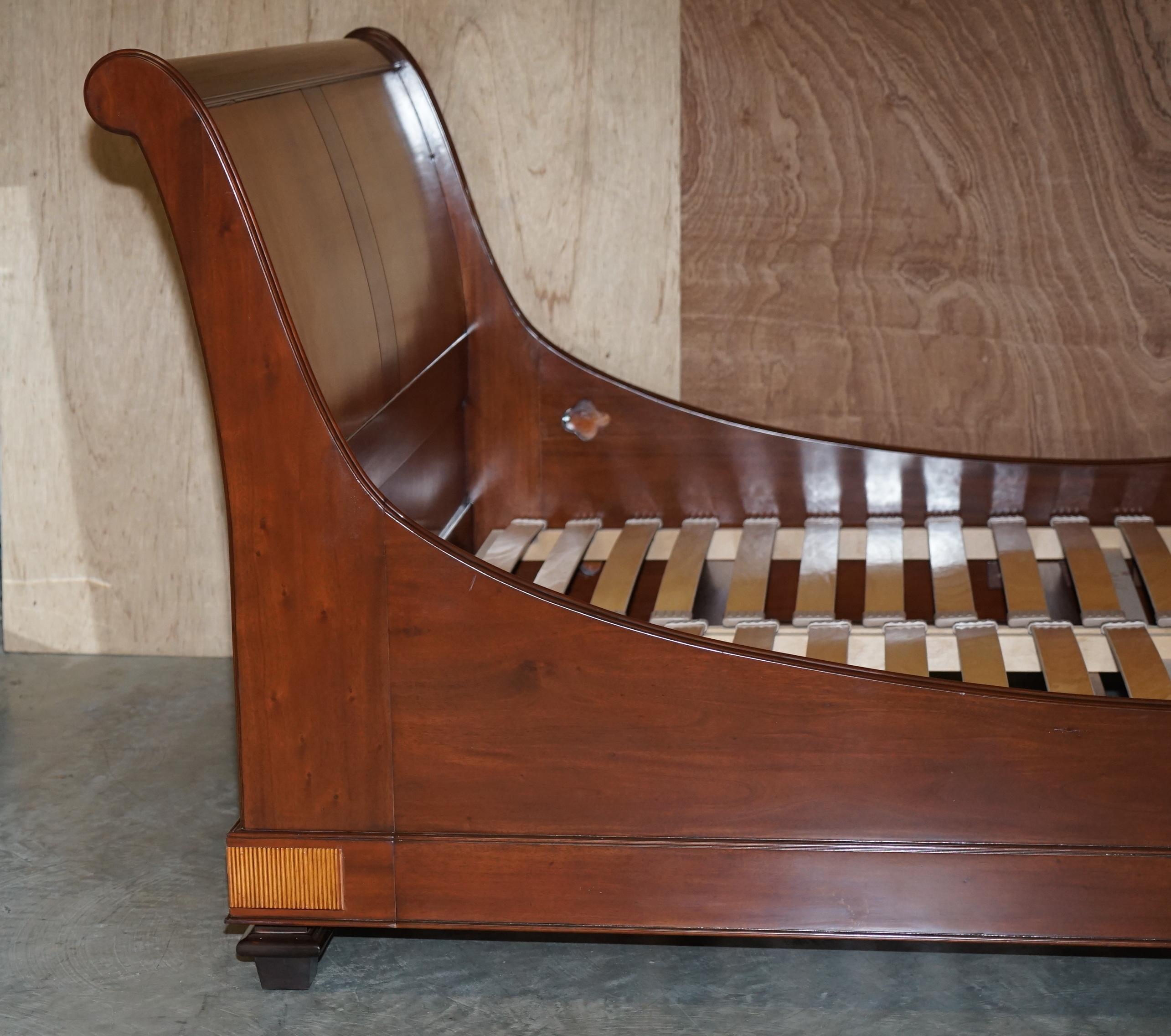 And So To Bed Palais Sleigh Bed King Size Frame Walnut & Cherry Wood 1