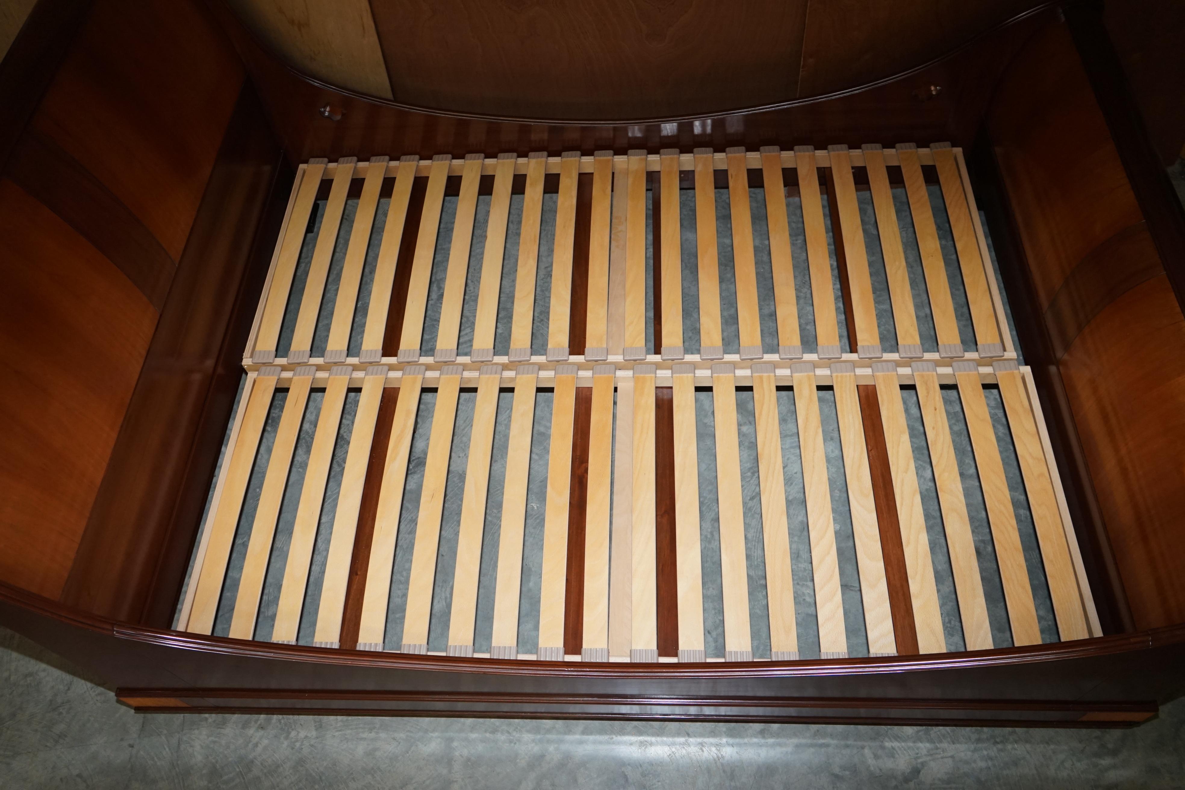 And So To Bed Palais Sleigh Bed King Size Frame Walnut & Cherry Wood 3