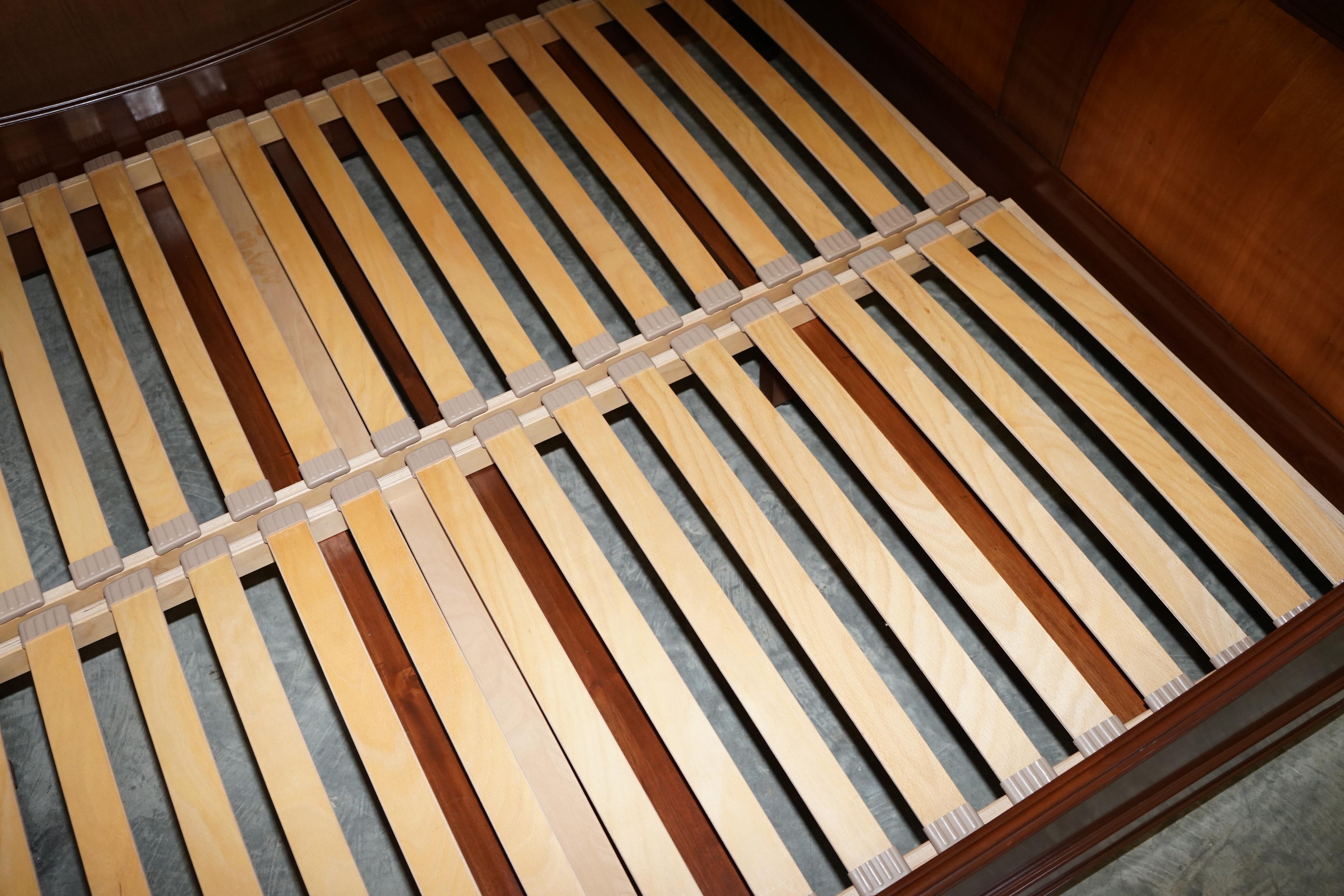 And So To Bed Palais Sleigh Bed King Size Frame Walnut & Cherry Wood 5