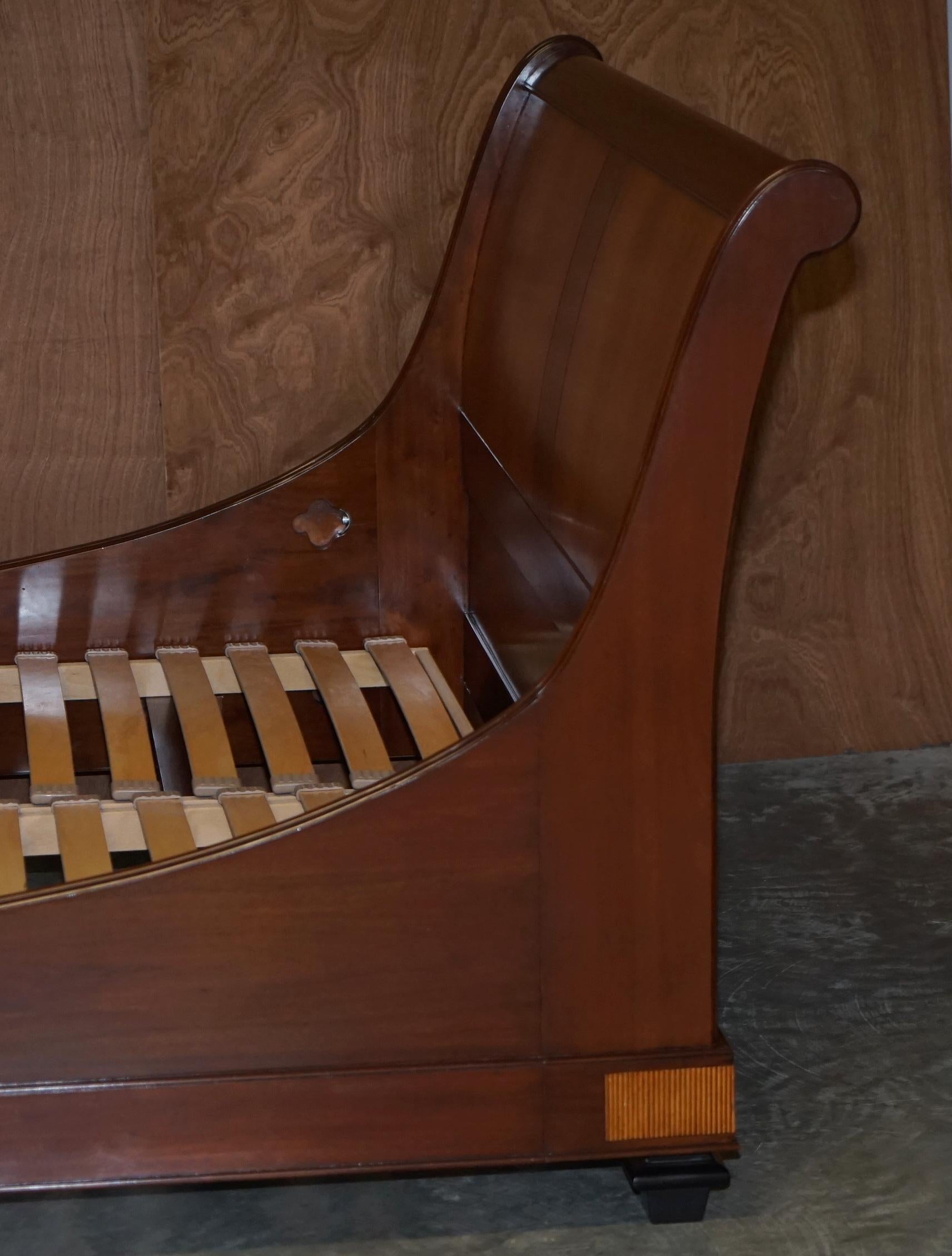 And So To Bed Palais Sleigh Bed King Size Frame Walnut & Cherry Wood 9