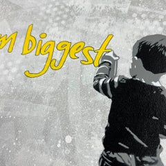 Dream Biggest Canvas, Little Boy, Stencil Art, Pop Art, Street Art