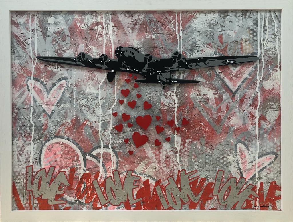Spread the Love 3D - Panel by AND WOT (Street Art), 2022 - Mixed Media Art by And Wot