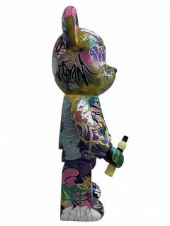 Bear Tags 1 Mixed Media Sculpture, Original, 68 x 30 cm, Street Art