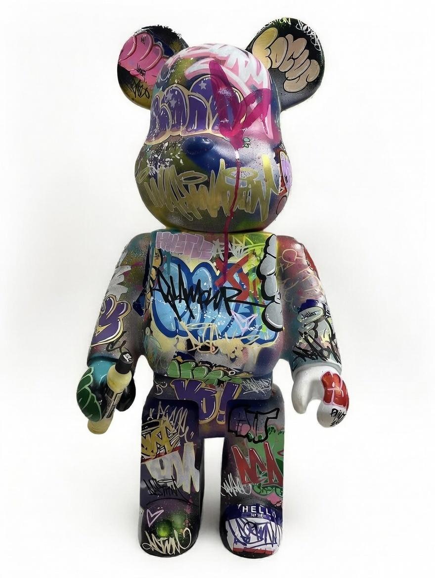 Bear Tags 1 Mixed Media Sculpture, Original, 68 x 30 cm, Street Art, Pop Art