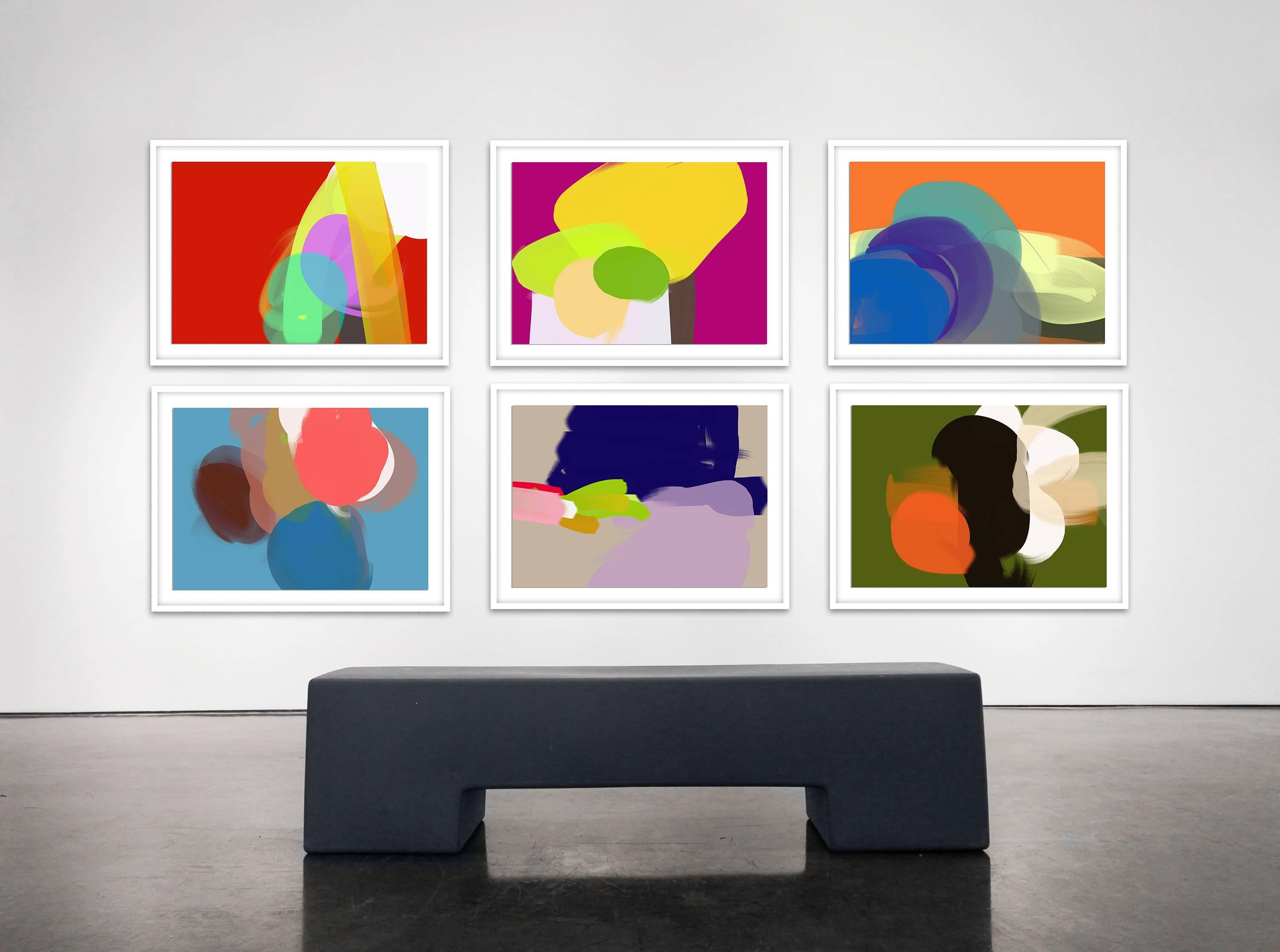 Edition 3/3. 

As part of the New Abstraction movement in Canada, Anda Kubis continues her play with colour, space and illusion. Painterly and improvisational, Kubis’ work continues to capture a screen-like illumination from within the picture with