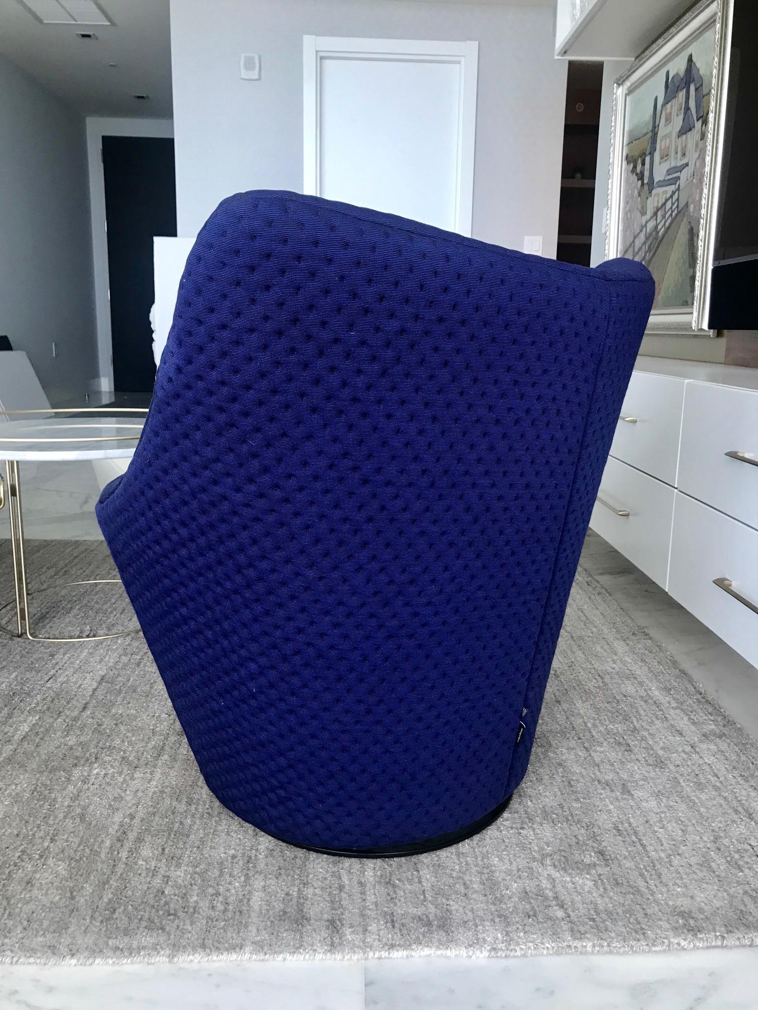 Contemporary Anda Swivel Armchair and Ottoman by Pierre Paulin for Ligne Roset, circa 2018