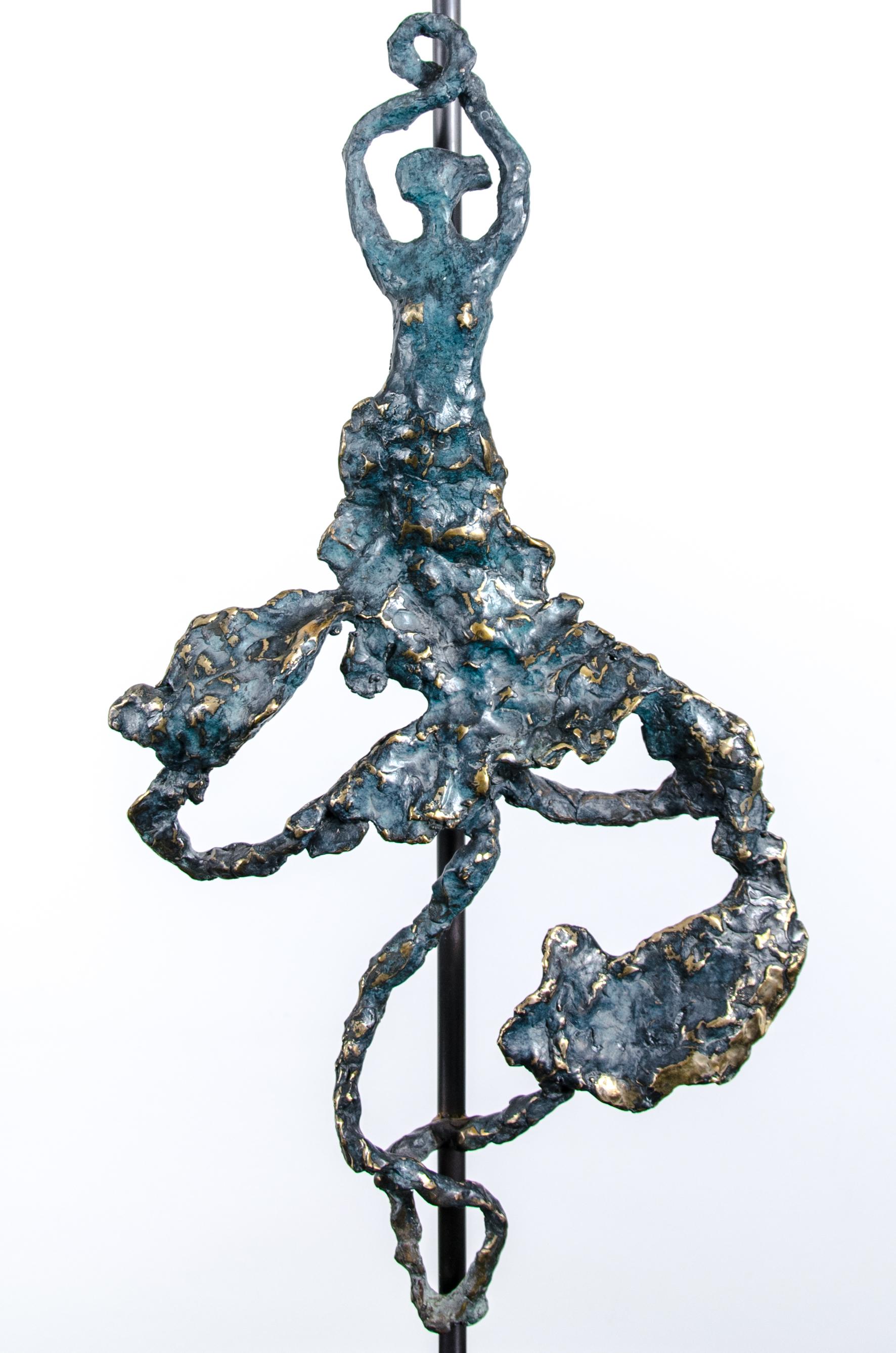 Flamenco  lámpara de pie escultural,  bronce Británico en venta