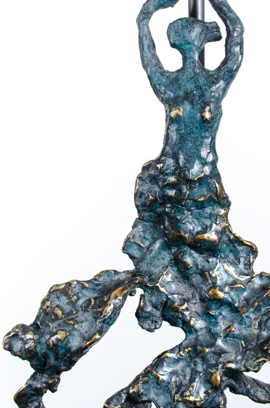 Flamenco  lámpara de pie escultural,  bronce en Nuevo estado para la venta en London, GB