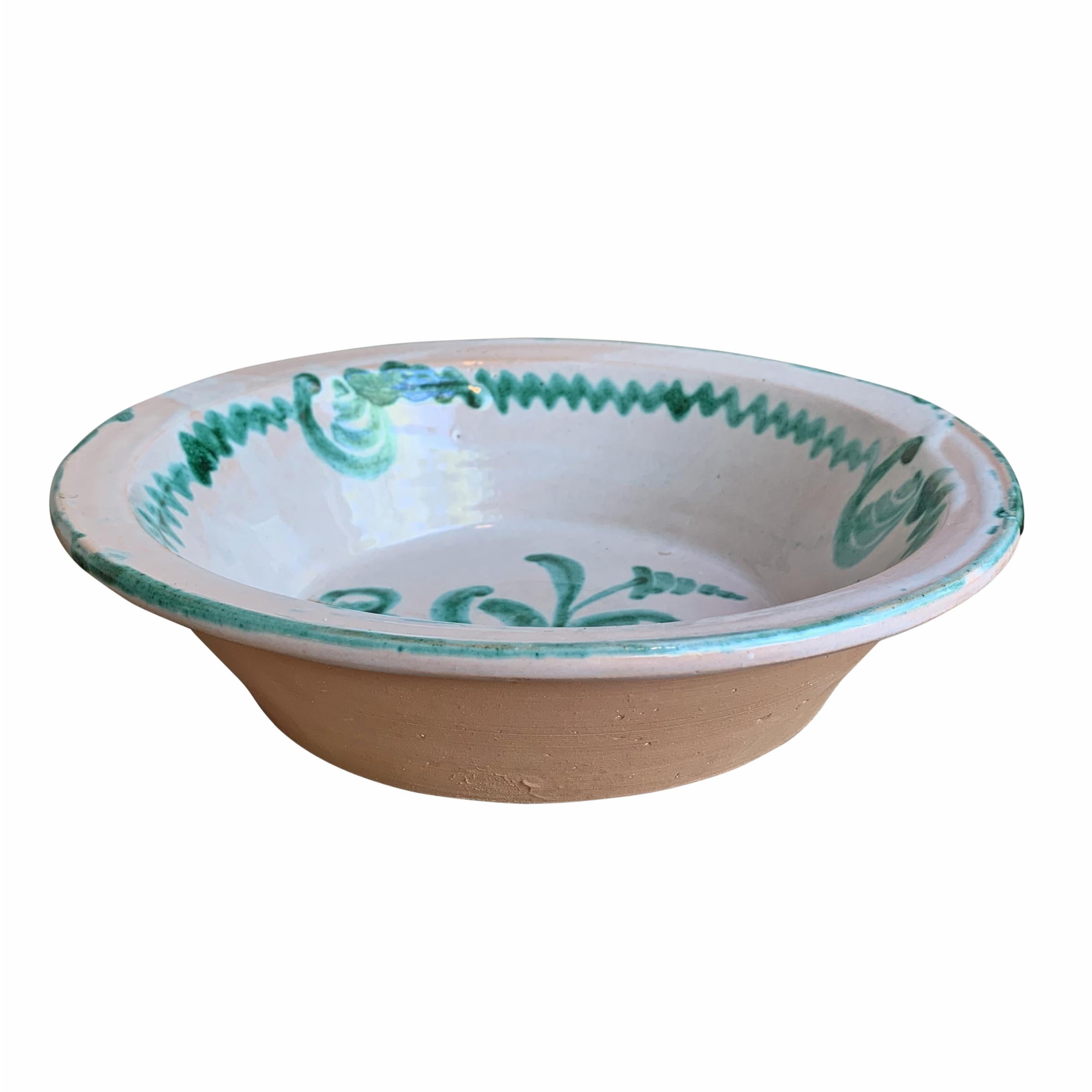 Glazed Andalusian Pottery Bowl