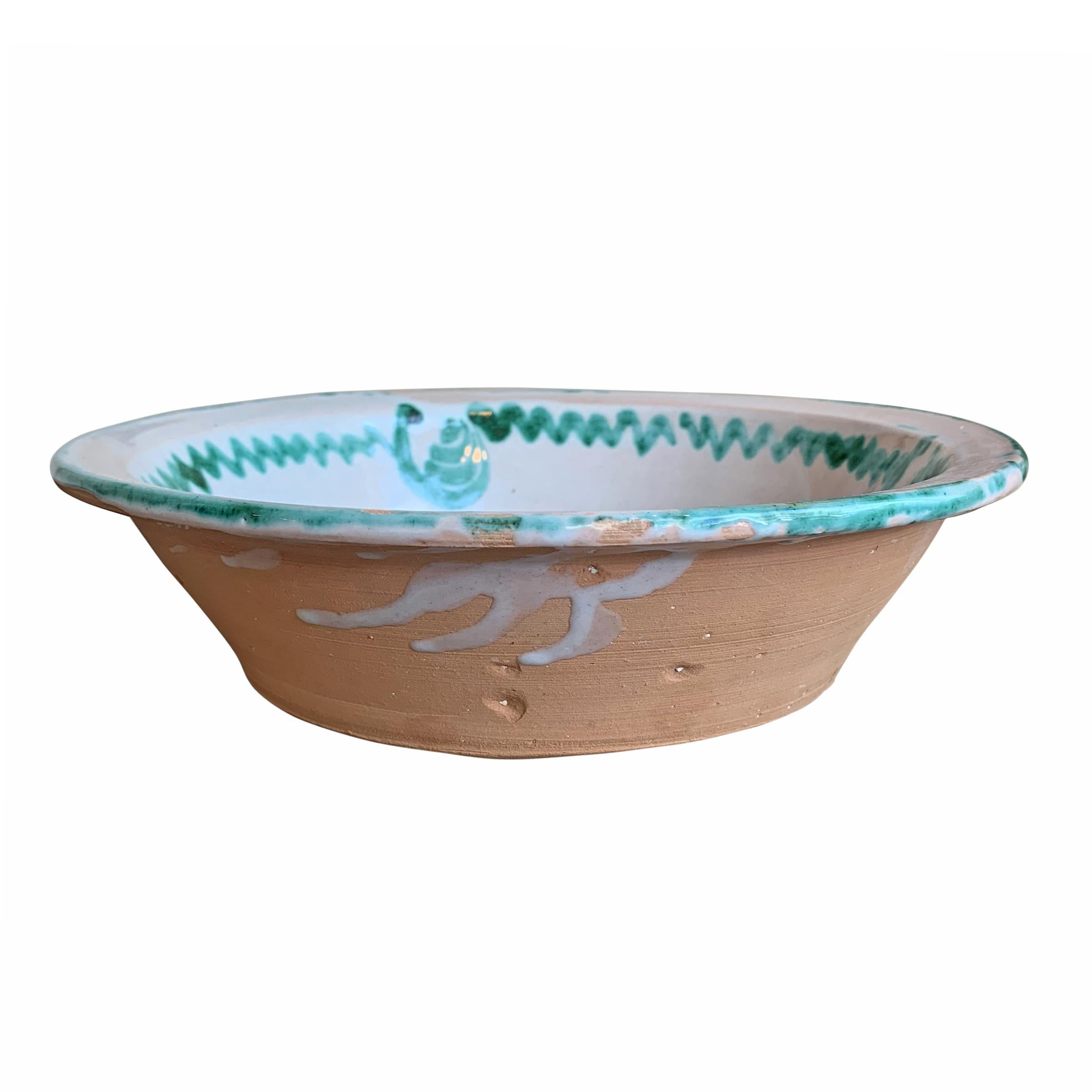 Andalusian Pottery Bowl In Good Condition In Chicago, IL