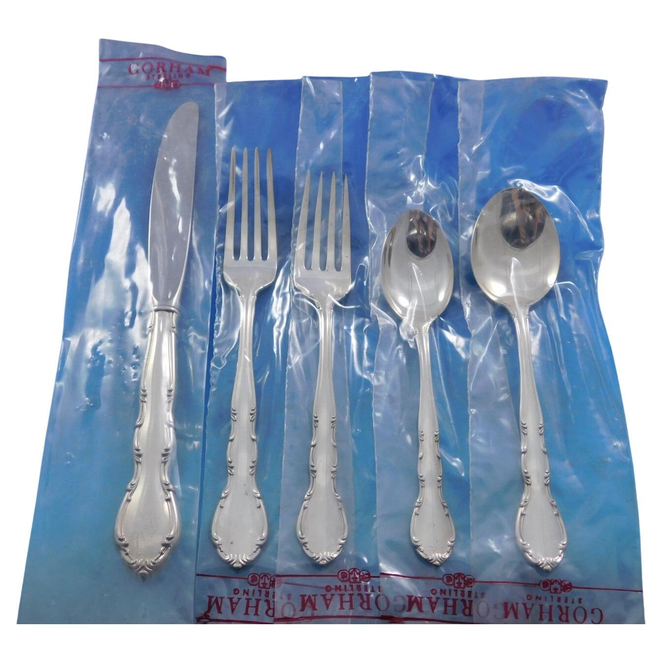 Andante by Gorham Sterling Silver Flatware Set For 12 Service 60 Pieces New