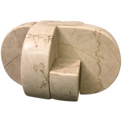 Andea Cascella White Marble Sculpture Incastri, Italy, 1970