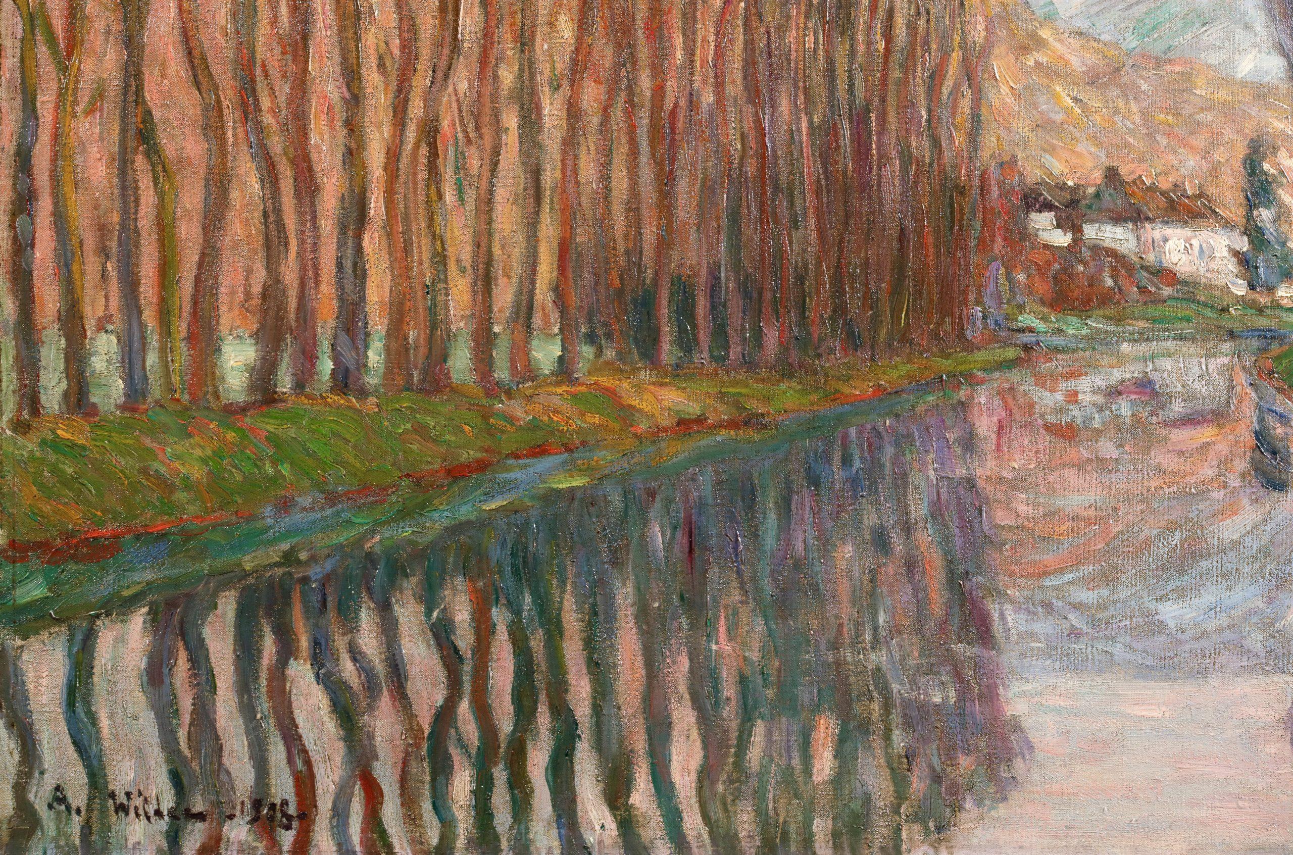 Arbres sur la riviere - Modernist Landscape Oil Painting by Andre Wilder 2